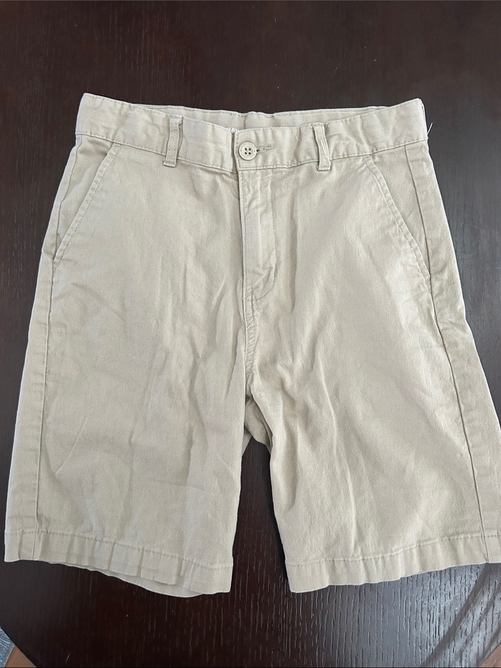 Old Navy Khaki Casual Flat-Front Kids Shorts